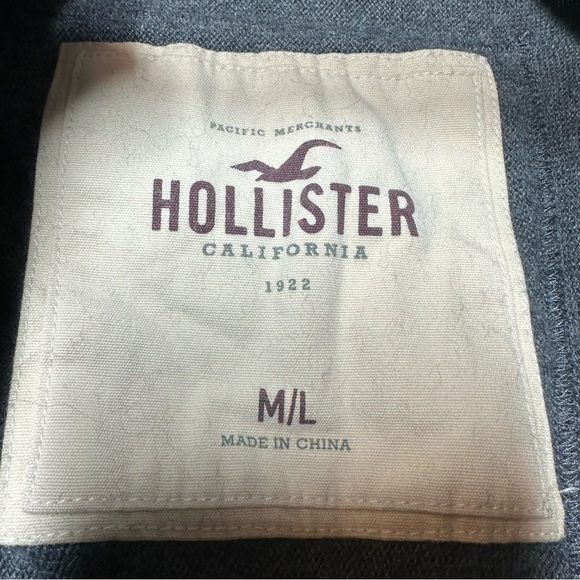 Hollister Cozy Baby Gray Sweater Shawl Vest Fringe M L Boho Pockets Rabbit Hair - Picture 4 of 9